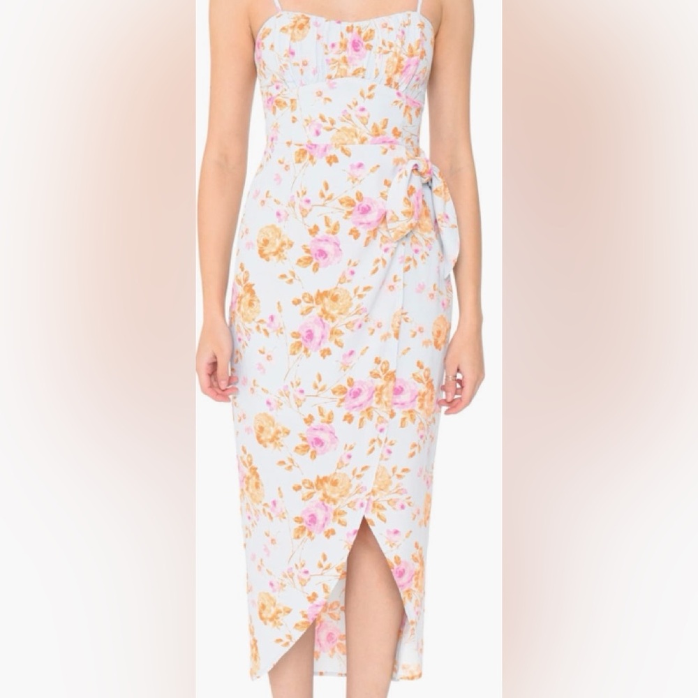 Wayf Kimberly Floral Sleeveless High-Low Maxi Dress